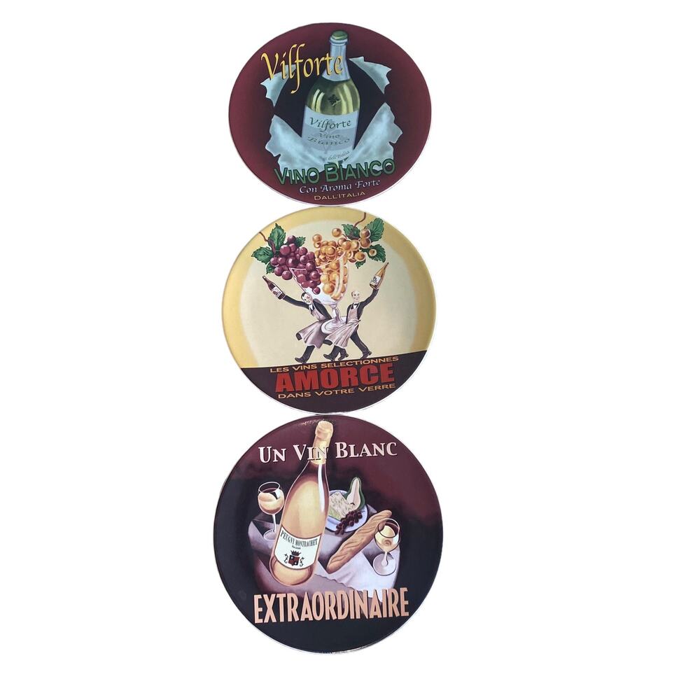Pottery Barn Wine Bar Plates Set of 3
